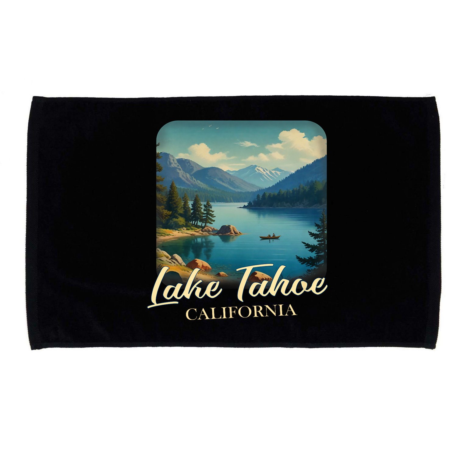 Vintage Lake Tahoe California Mountain Retro Microfiber Hand Towel