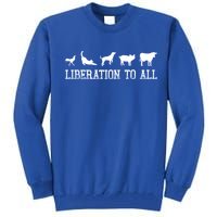 Vegan Liberation To All Animals Gift Tall Sweatshirt