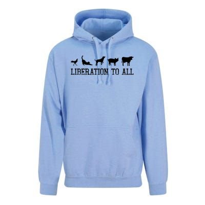 Vegan Liberation To All Animals Gift Unisex Surf Hoodie