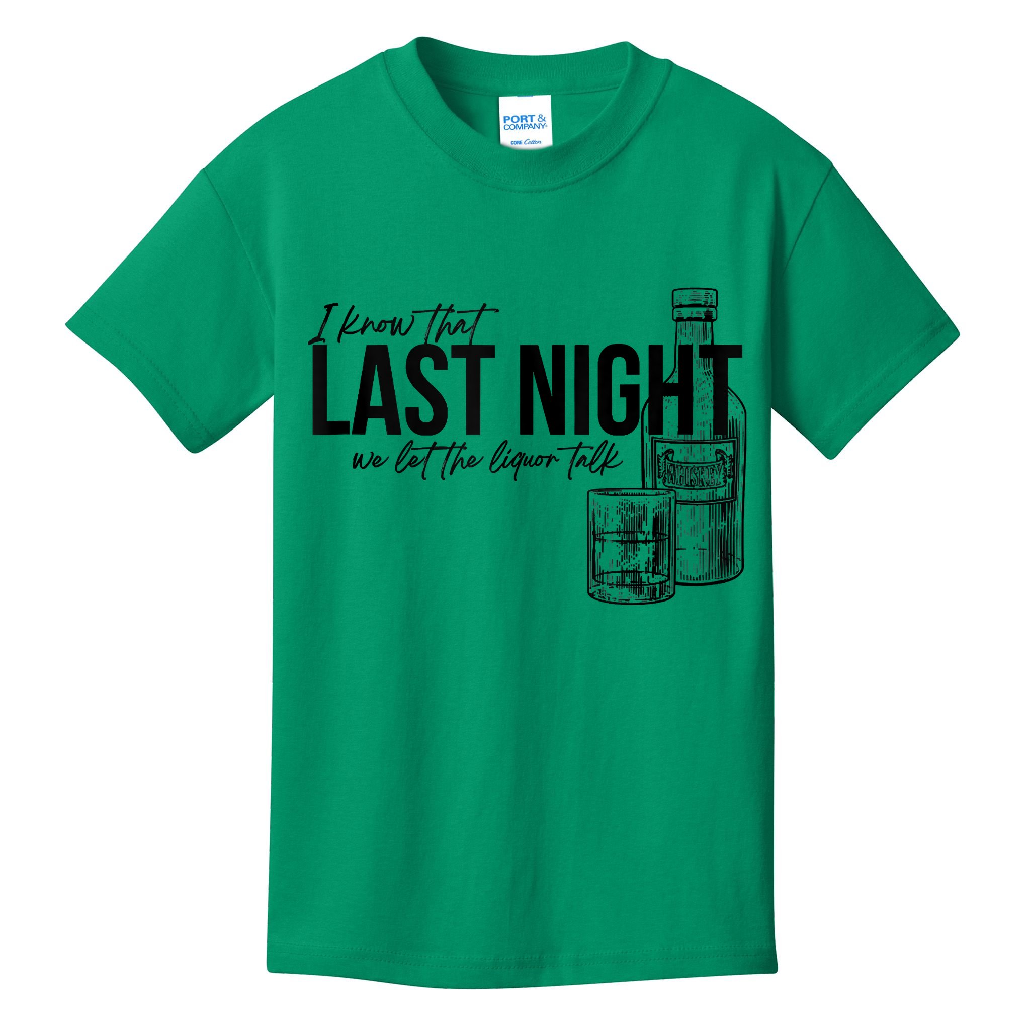 Vintage Last The Liquor Talk We Let At Night Western Country Kids T-Shirt