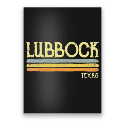 Vintage Lubbock Texas Tx Love Gift Souvenir Poster