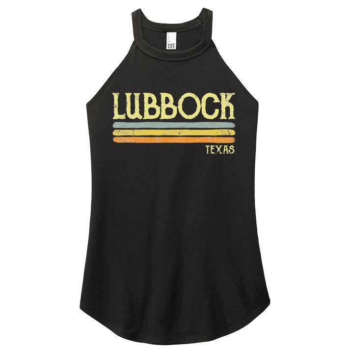 Vintage Lubbock Texas Tx Love Gift Souvenir Women's Perfect Tri Rocker Tank