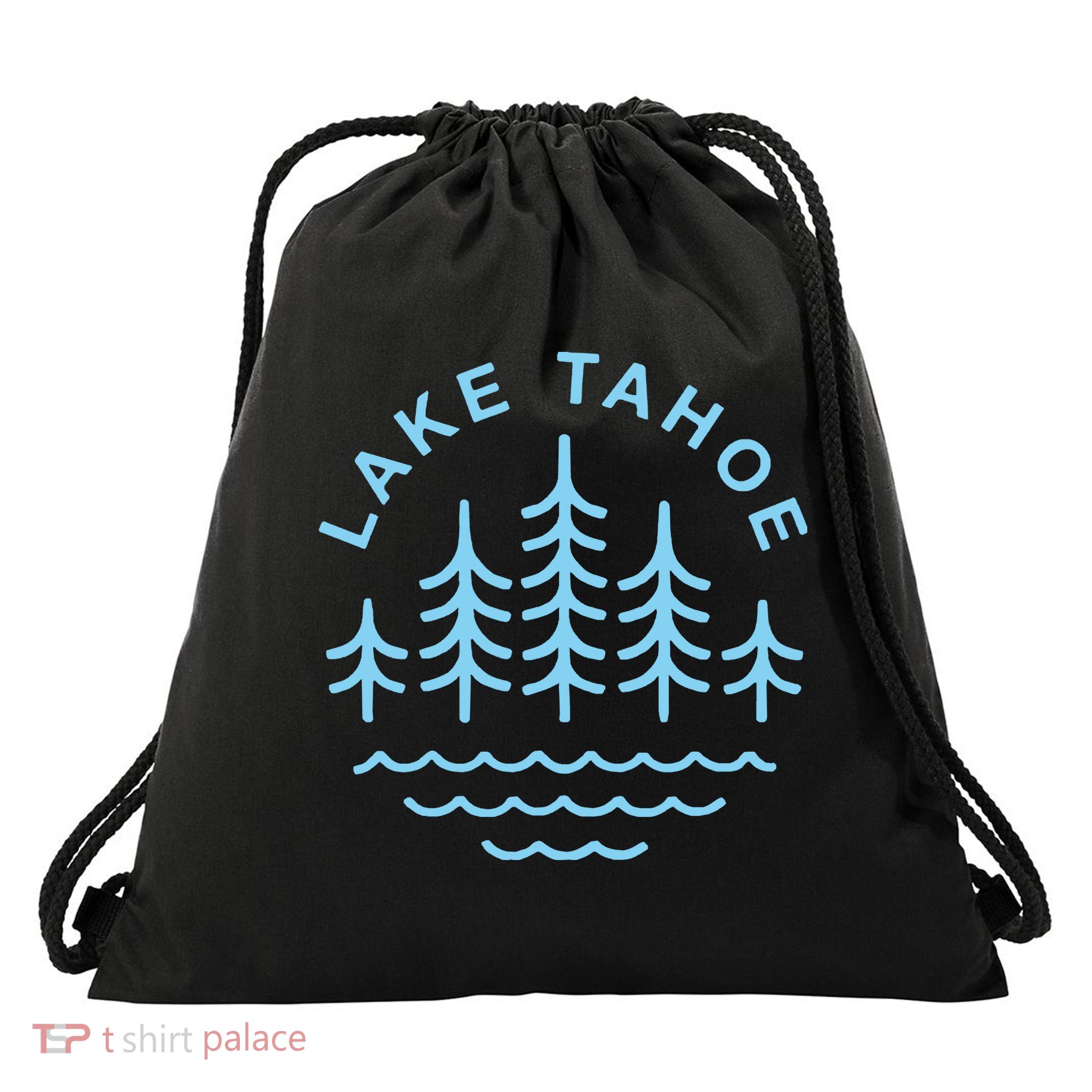 Vintage Lake Tahoe Drawstring Bag