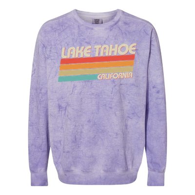 Vintage Lake Tahoe California Logo Colorblast Crewneck Sweatshirt