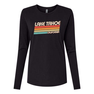 Vintage Lake Tahoe California Logo Womens Cotton Relaxed Long Sleeve T-Shirt