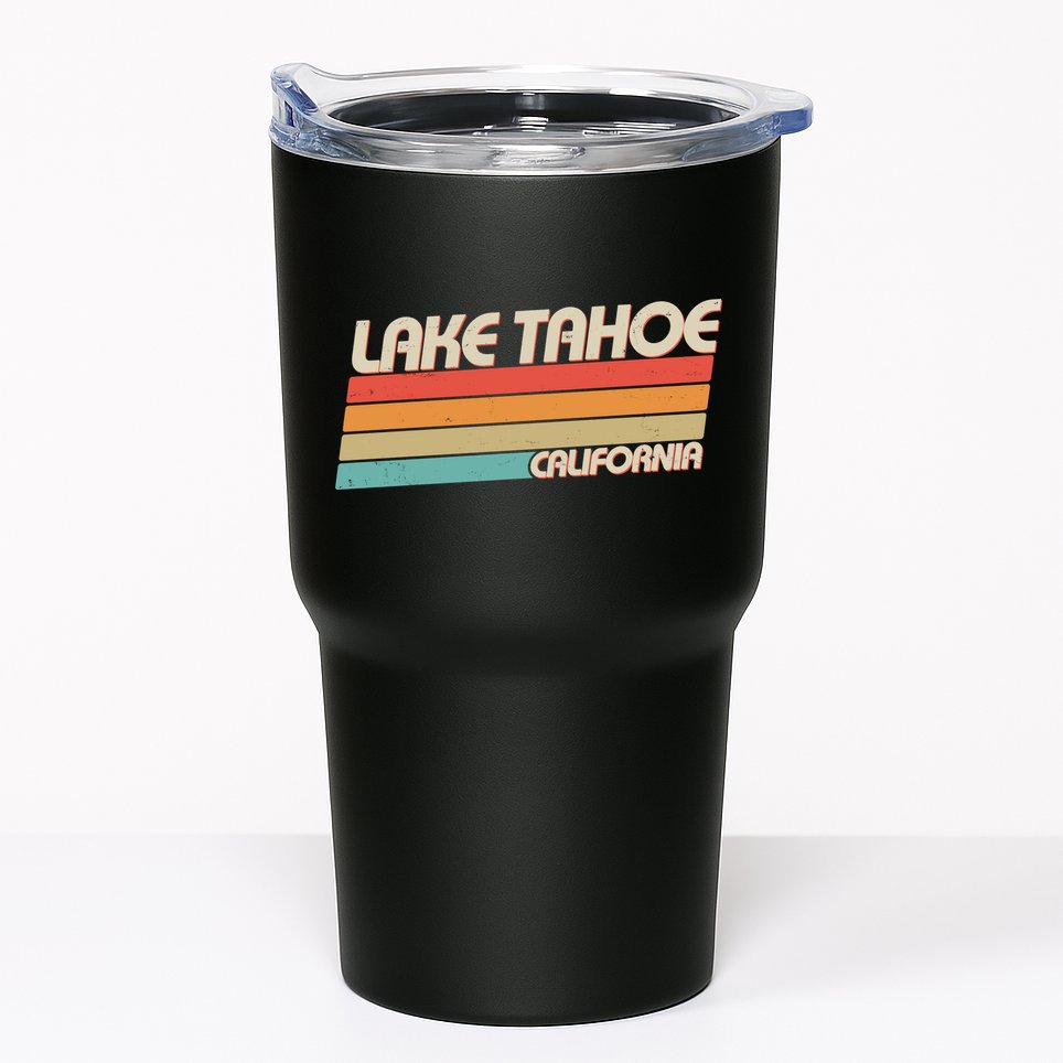 Vintage Lake Tahoe California Logo Tumbler