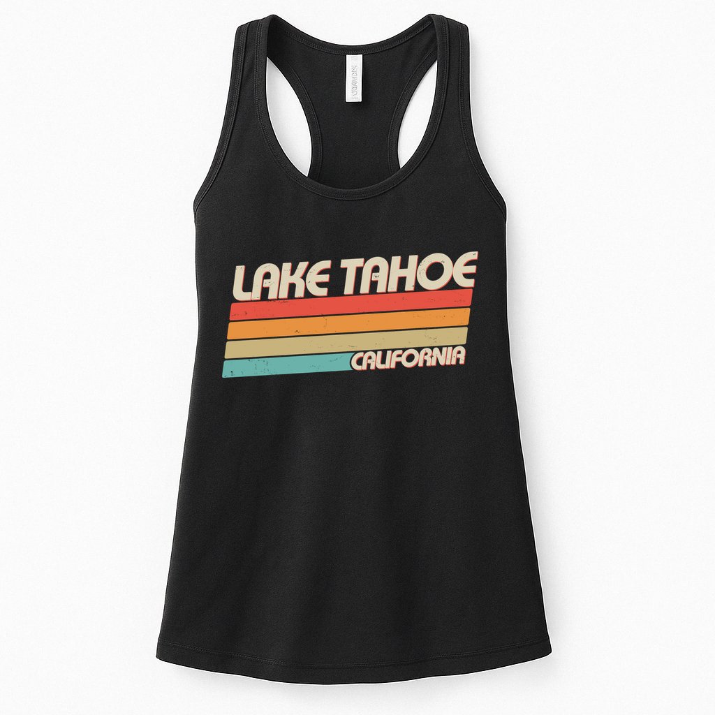 Vintage Lake Tahoe California Logo Womens Tank Top