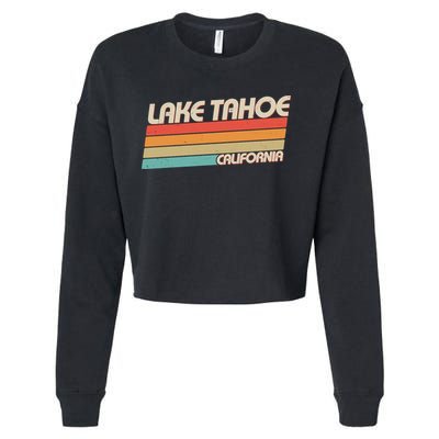 Vintage Lake Tahoe California Logo Cropped Pullover Crew