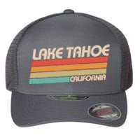 Vintage Lake Tahoe California Logo Flexfit Unipanel Trucker Cap