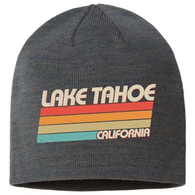 Vintage Lake Tahoe California Logo Sustainable Beanie