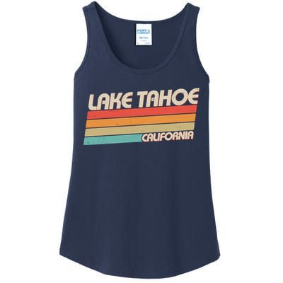 Vintage Lake Tahoe California Logo Ladies Essential Tank