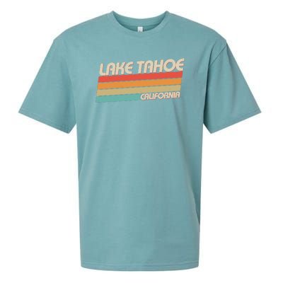 Vintage Lake Tahoe California Logo Sueded Cloud Jersey T-Shirt