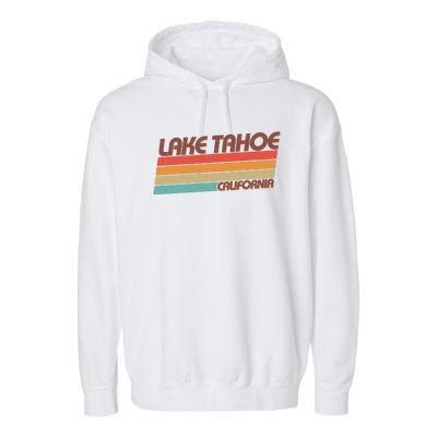 Vintage Lake Tahoe California Logo Garment-Dyed Fleece Hoodie