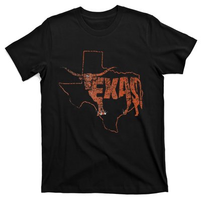 Vintage Longhorn Texas Trendy Austin Pride Retro Design T-Shirt