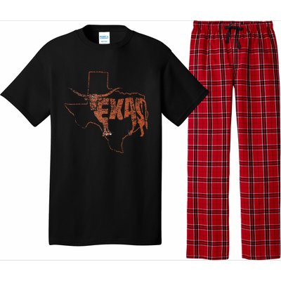 Vintage Longhorn Texas Trendy Austin Pride Retro Design Pajama Set