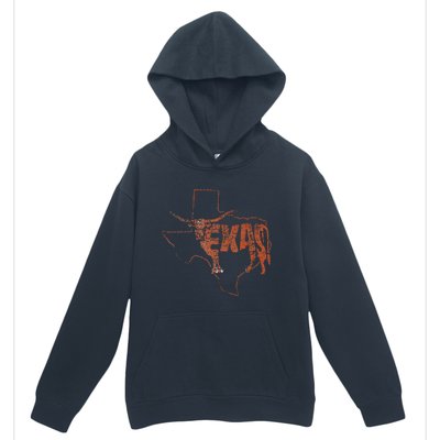 Vintage Longhorn Texas Trendy Austin Pride Retro Design Urban Pullover Hoodie