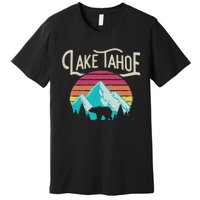 Vintage Lake Tahoe Mountain Bear California Retro Gift Premium T-Shirt