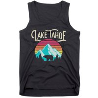 Vintage Lake Tahoe Mountain Bear California Retro Gift Tank Top