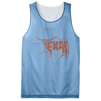 Vintage Longhorn Texas Trendy Austin Pride Retro Design Mesh Reversible Basketball Jersey Tank