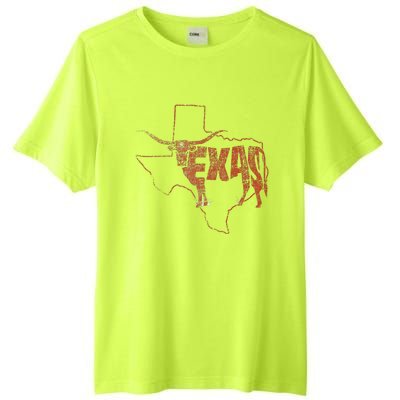 Vintage Longhorn Texas Trendy Austin Pride Retro Design Tall Fusion ChromaSoft Performance T-Shirt