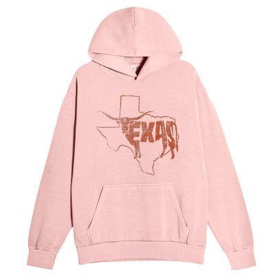 Vintage Longhorn Texas Trendy Austin Pride Retro Design Urban Pullover Hoodie