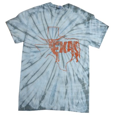 Vintage Longhorn Texas Trendy Austin Pride Retro Design Tie-Dye T-Shirt