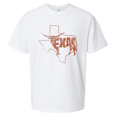 Vintage Longhorn Texas Trendy Austin Pride Retro Design Sueded Cloud Jersey T-Shirt