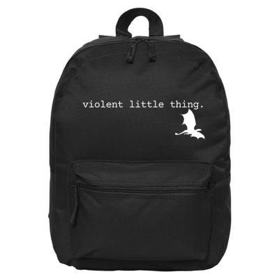Violent Little Thing Fourth Wing Dark Academia 16 in Basic Backpack