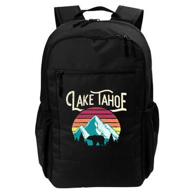 Vintage Lake Tahoe Mountain Bear California Retro Gift Backpack