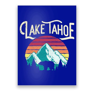 Vintage Lake Tahoe Mountain Bear California Retro Gift Poster