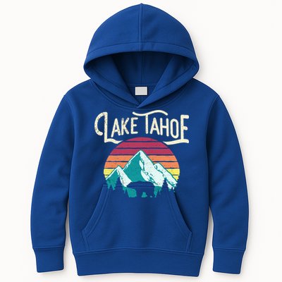 Vintage Lake Tahoe Mountain Bear California Retro Gift Kids Hoodie