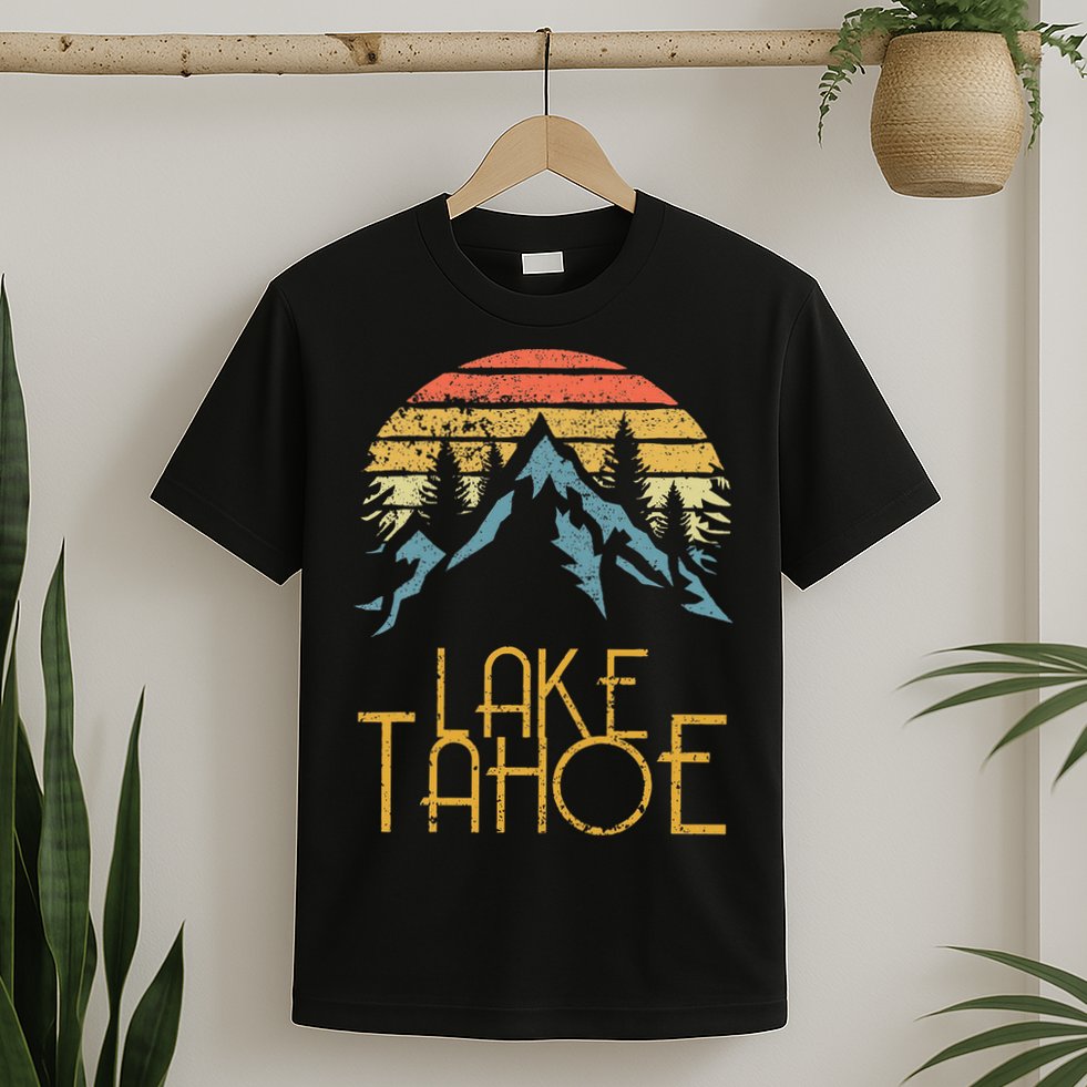 Vintage Lake Tahoe California Nevada Retro T-Shirt
