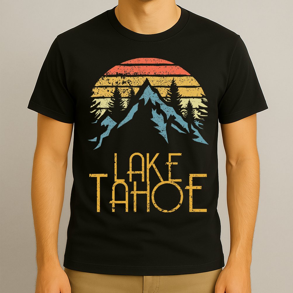 Vintage Lake Tahoe California Nevada Retro T-Shirt