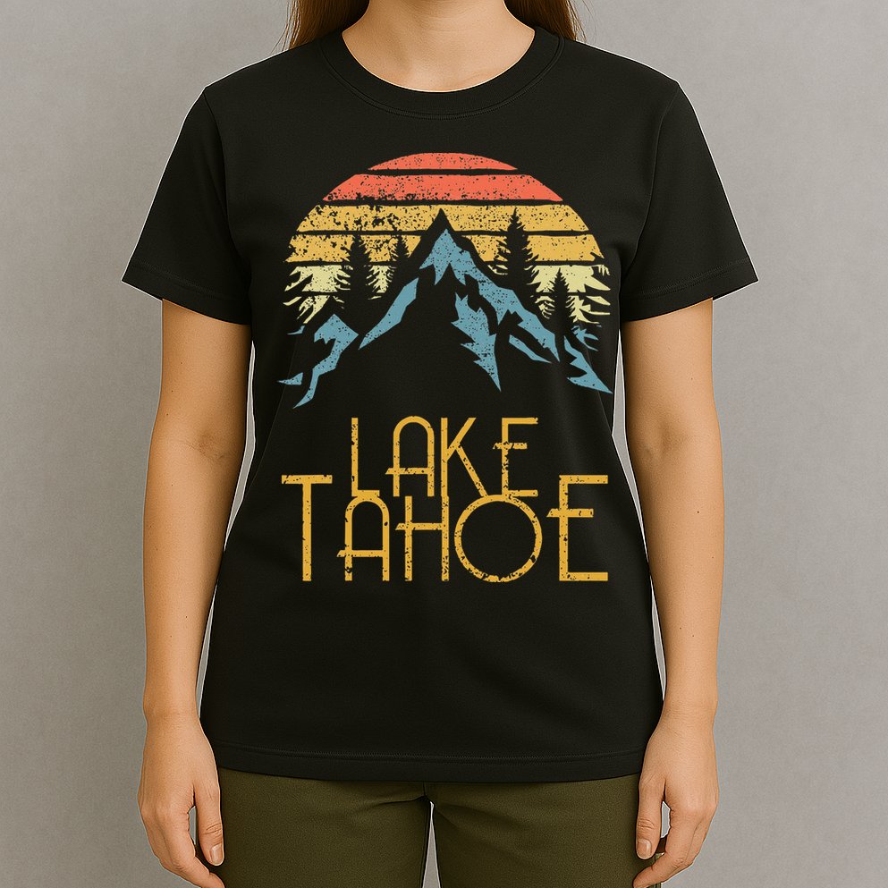 Vintage Lake Tahoe California Nevada Retro T-Shirt