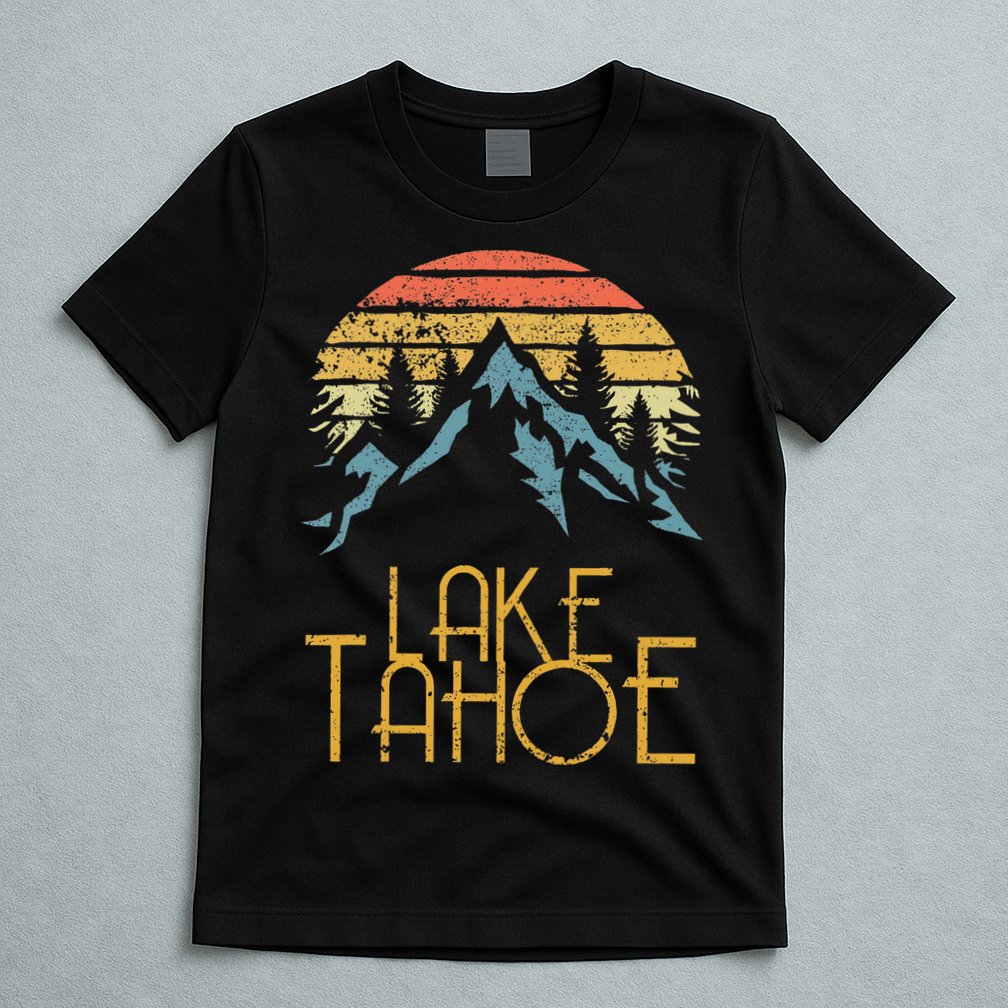 Vintage Lake Tahoe California Nevada Retro T-Shirt