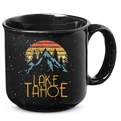 Vintage Lake Tahoe California Nevada Retro 15oz Campfire Ceramic Mug