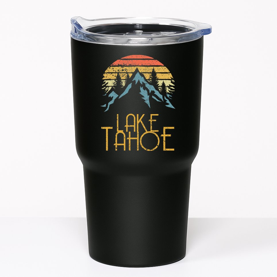 Vintage Lake Tahoe California Nevada Retro Tumbler