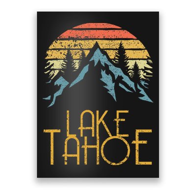 Vintage Lake Tahoe California Nevada Retro Poster