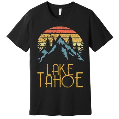 Vintage Lake Tahoe California Nevada Retro Premium T-Shirt