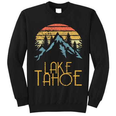Vintage Lake Tahoe California Nevada Retro Tall Sweatshirt