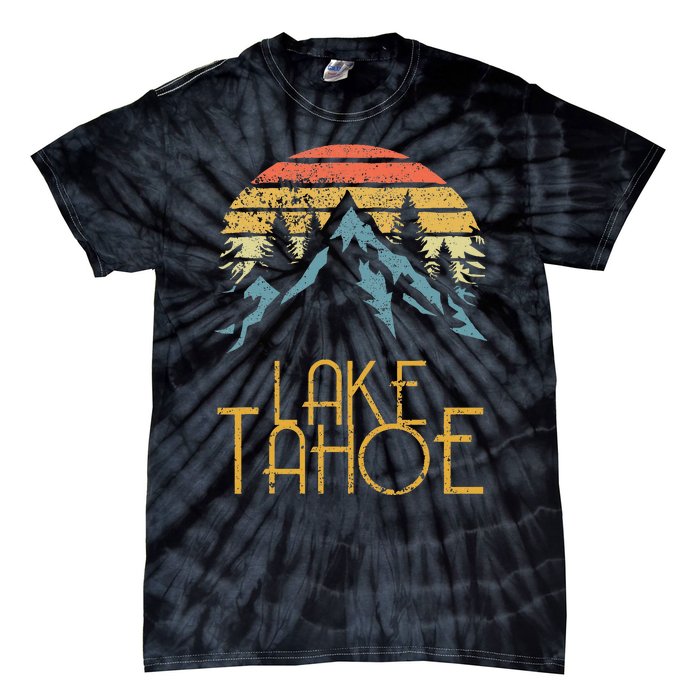 Vintage Lake Tahoe California Nevada Retro Tie-Dye T-Shirt