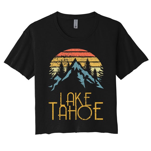 Vintage Lake Tahoe California Nevada Retro Crop Top