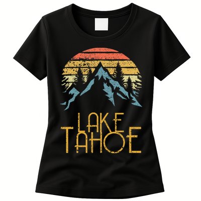 Vintage Lake Tahoe California Nevada Retro Womens T-Shirt