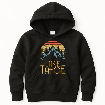 Vintage Lake Tahoe California Nevada Retro Kids Hoodie