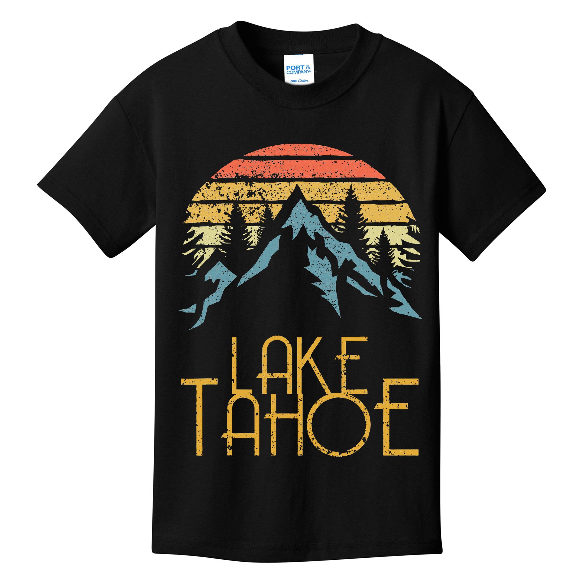 Vintage Lake Tahoe California Nevada Retro Kids T-Shirt