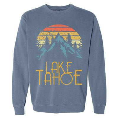 Vintage Lake Tahoe California Nevada Retro Garment-Dyed Sweatshirt