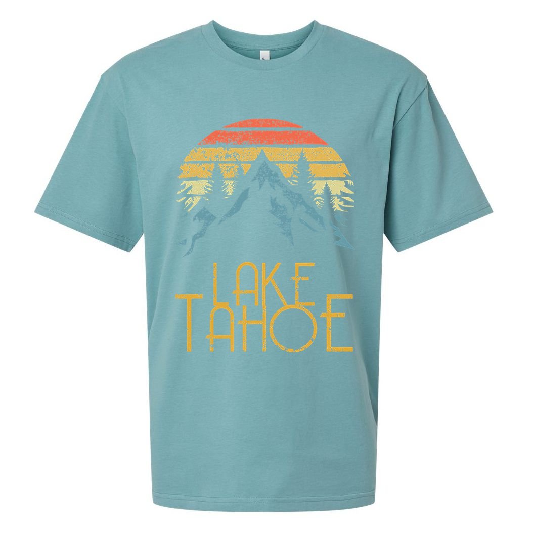 Vintage Lake Tahoe California Nevada Retro Sueded Cloud Jersey T-Shirt