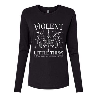 Violent Little Thing Fourth Wing Womens Cotton Relaxed Long Sleeve T-Shirt