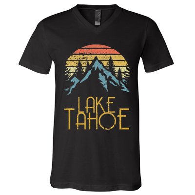 Vintage Lake Tahoe California Nevada Retro V-Neck T-Shirt