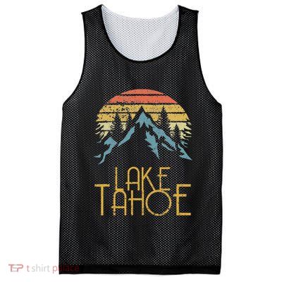Vintage Lake Tahoe California Nevada Retro Mesh Reversible Basketball Jersey Tank